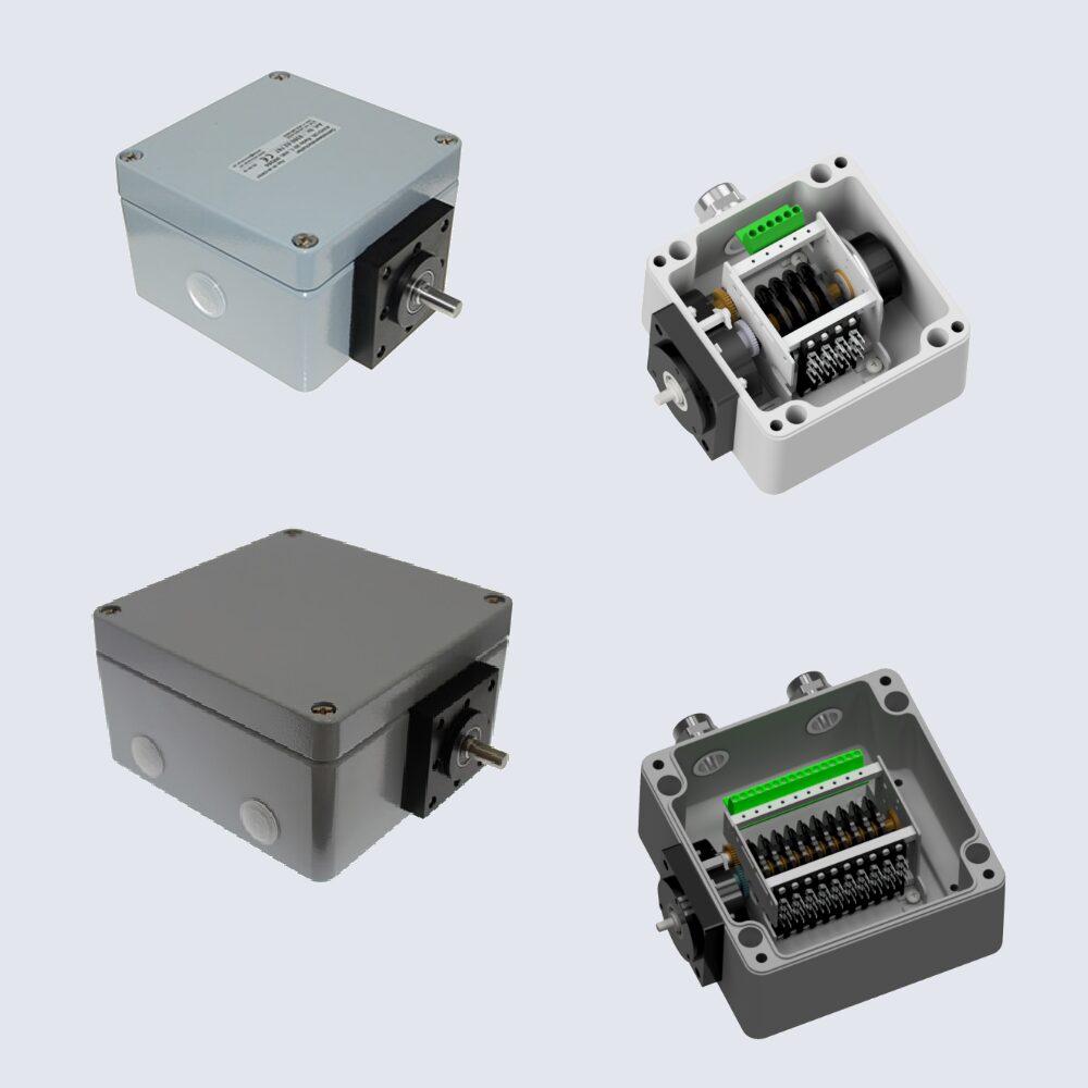 Views of KWG120 and KWG160 rotary limit switches