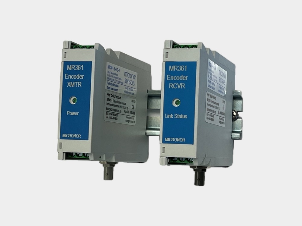 MR361-1 transmitter and receiver pair for extending non-fiber optic encoders