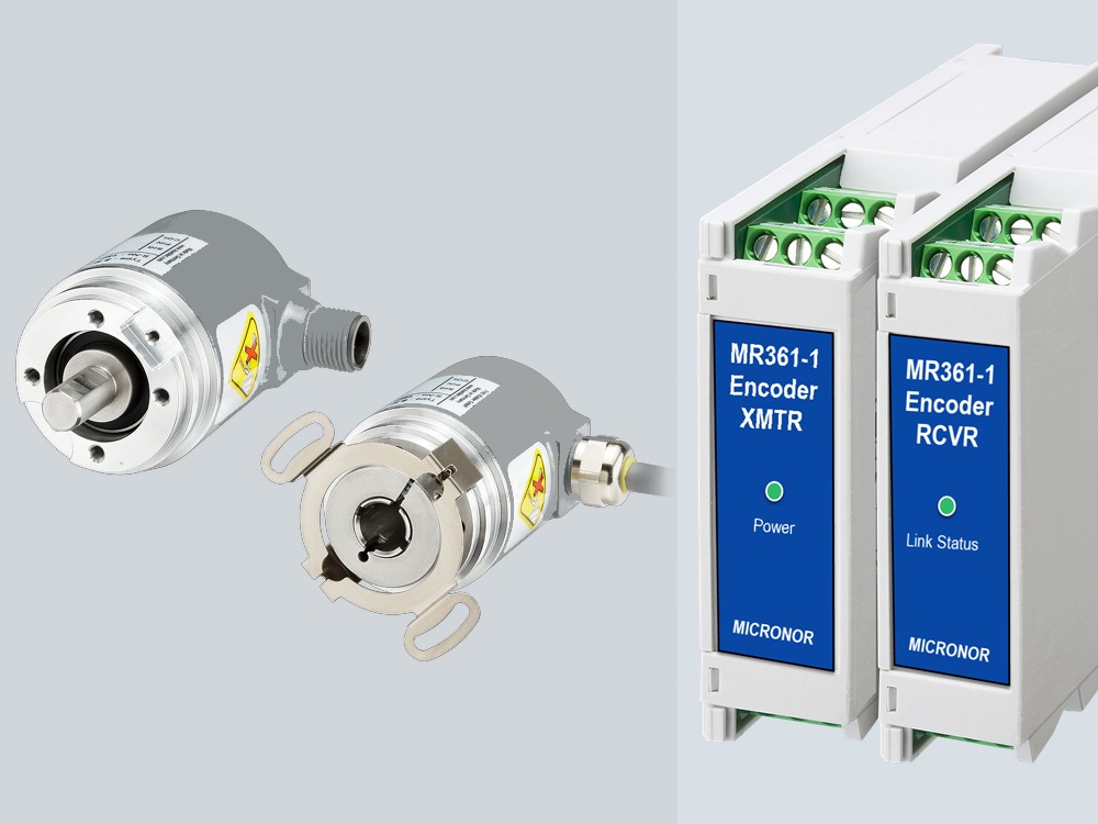 Electromechanical Encoders - and Fiber Optic Extenders when need to extend the reach of conventional encoders